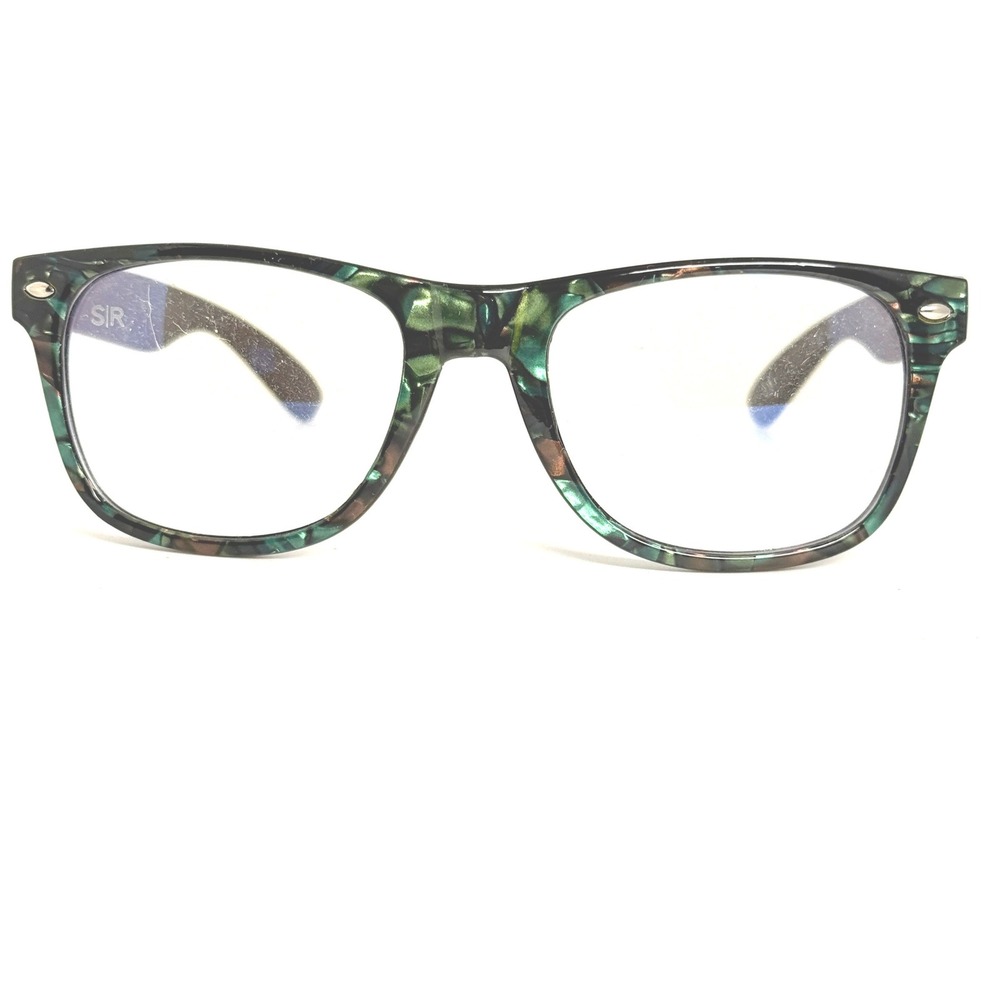 Shady Rays BL-24 Blue‎ Light Glasses Green Tortoise Wood Grain Wayfarer Frames